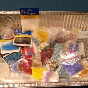 Vintage Multiple Colors Seed Jewelry Bead Collection 2 lbs plus